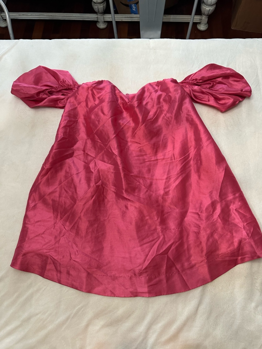 Anthropologie if by sea pink Off The Shoulder barbiecore Dress 38218 - Picture 5 of 12